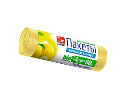 Мешки для мусора 60 л, ароматизированные, Лимон, желтые, в рулоне 20 шт., ПНД, 9 мкм, 650х550 мм, GRIFON Aroma, 101-023 Li в Дзержинске