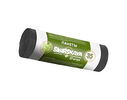 Мешки для мусора 30 л, черные, в рулоне 25 шт., ПНД, 7 мкм, 580х480 мм, SIBIRSKAYA, 101-003 S в Дзержинске
