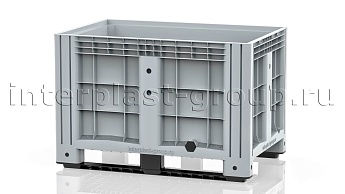 Контейнер iBox сплошной на полозьях с пробкой 2 дюйма серый в Дзержинске