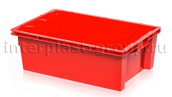 Ящик универсальный для овощей, фруктов и хлеба сплошной красный в Дзержинске Ящик универсальный для овощей, фруктов и хлеба сплошной красный в Дзержинске