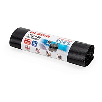 Мешки для мусора 120 л, черные, в рулоне 10 шт., ПНД, 14 мкм, 1100х700 мм, LAIMA, 601385 в Дзержинске
