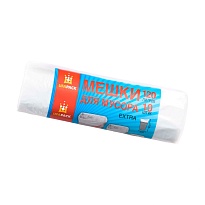 Мешки для мусора 120 л, белые, рулон 10 шт., ПНД, 12 мкм, 1100х690 мм, Эконом, МЭ2622 (МНЭ 120-10б) в Дзержинске