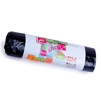 Мешки для мусора 60 л, черные, в рулоне 20 шт., ПНД, 7 мкм, 700х600 мм, Концепция Быта ЭкоДом, 601349 в Дзержинске