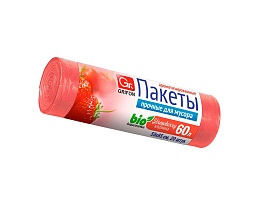 Мешки для мусора 60 л, ароматизированные, Клубника, красные, в рулоне 20 шт., ПНД, 9 мкм, 650х550 мм, GRIFON Aroma, 101-023 K в Дзержинске