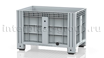 Контейнер iBox сплошной на ножках с пробкой 2 дюйма серый в Дзержинске