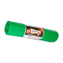 Мешки для мусора 300 л, зеленые, в рулоне 10 шт., ПВД 65 мкм, 1400х1000 мм, МЕШКОFF, 4922 в Дзержинске