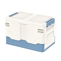Ящик пластиковый складной белый, дно синее, 370х240х240 мм в Дзержинске