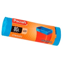 Мешки для мусора 80 л, синие, в рулоне 20 шт., ПНД, 12 мкм, 900х700 мм, PACLAN Classic, 606335 в Дзержинске