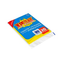Мешки для мусора 20 л, с ручками, черные, в пачке 20 шт., ПНД, 10 мкм, 550х440 мм, Крепак, 4607075710023 в Дзержинске